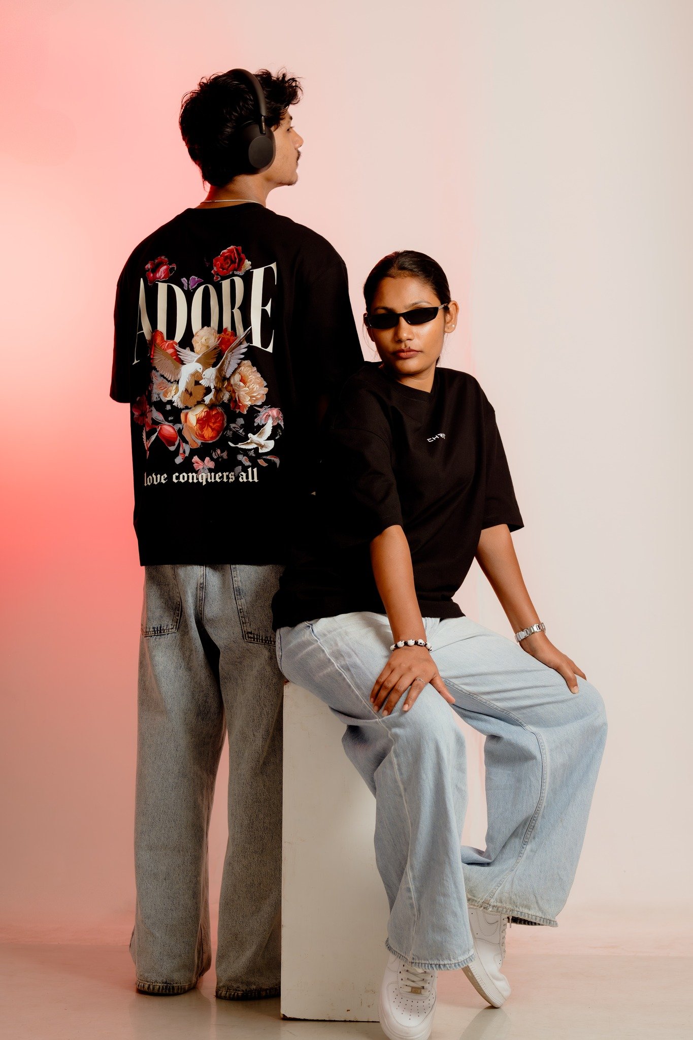 The "ADORE" Floral Peace Tee (Unisex) - Image 3
